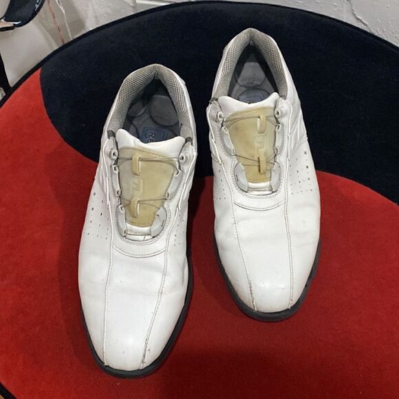 Footjoy Reelfit Men\'s White w/White Leather Golf Shoes #53843 Mens Size 9.5M main image 6